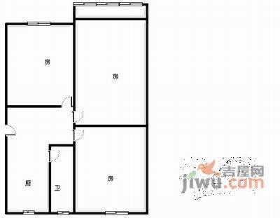 小河佳苑2室1厅1卫94㎡户型图