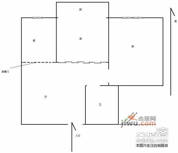 小河佳苑2室2厅1卫111㎡户型图