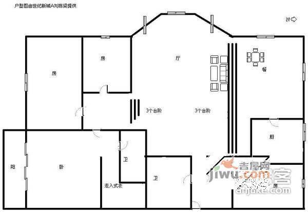 桂花城4室2厅2卫260㎡户型图