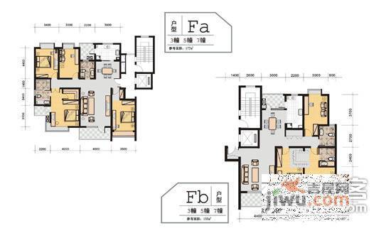 江南豪园5室2厅2卫247㎡户型图