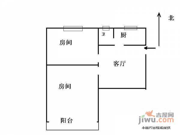 朝晖五小区2室1厅1卫76㎡户型图