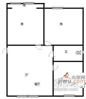 昆仑红苹果2室2厅2卫114㎡户型图