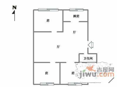 稻香园南区3室1厅1卫116㎡户型图