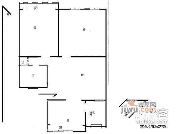 稻香园南区2室1厅1卫93㎡户型图