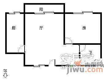 三里家园1室1厅1卫93㎡户型图