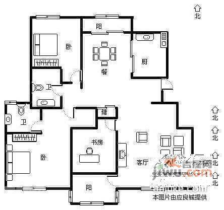 白金海岸花园3室2厅2卫189㎡户型图