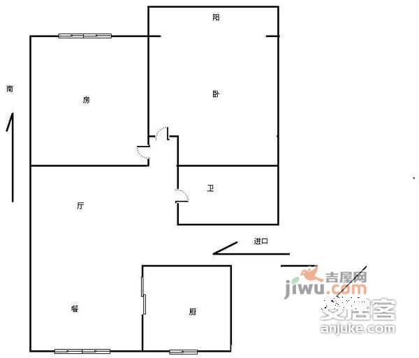 朝晖七小区3室1厅1卫101㎡户型图