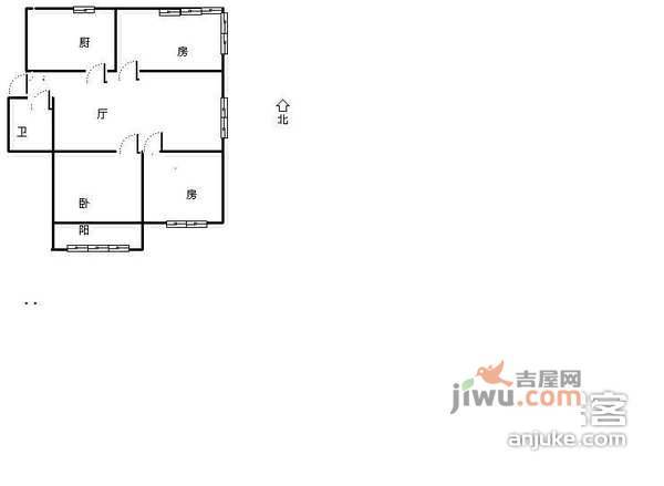 金田花园3室1厅1卫118㎡户型图