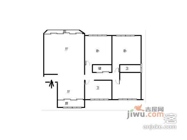 香樟公寓3室2厅2卫180㎡户型图