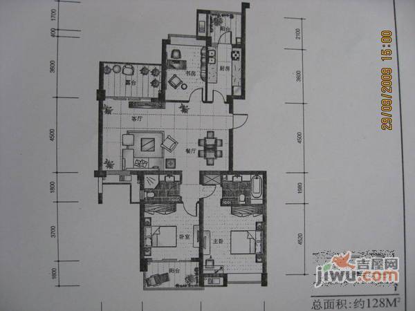 滨江万家花城1室0厅1卫户型图