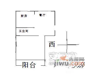 新星小区1室1厅1卫60㎡户型图