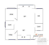 新星小区3室2厅2卫125㎡户型图