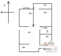 新星小区3室2厅1卫98㎡户型图