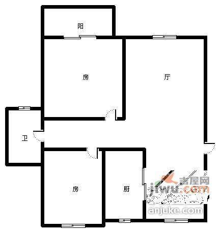 岸上蓝山2室2厅2卫123㎡户型图