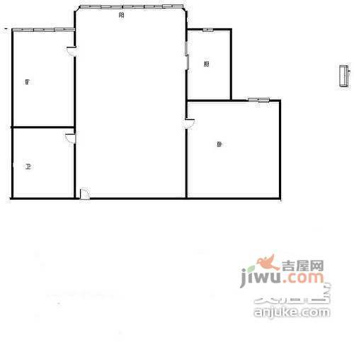 翡翠城3室2厅1卫140㎡户型图