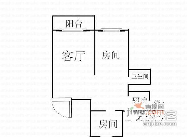 西房云溪香山2室2厅1卫125㎡户型图