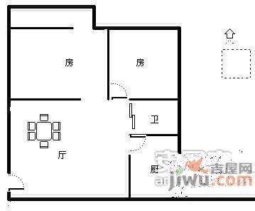 古东社区2室1厅1卫68㎡户型图