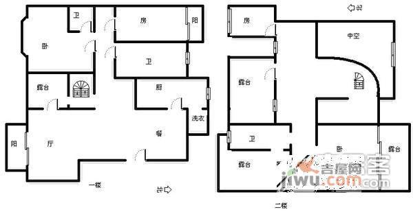 竹海水韵5室2厅3卫300㎡户型图