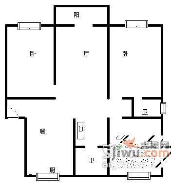 竹海水韵3室2厅2卫162㎡户型图