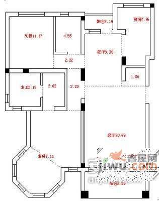 竹海水韵4室3厅3卫268㎡户型图