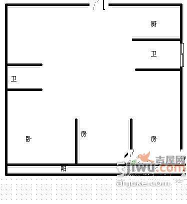 钱江彩虹城3室1厅2卫110㎡户型图
