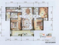 伊萨卡国际城3室2厅2卫137㎡户型图