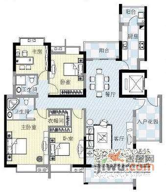 伊萨卡国际城4室2厅2卫200㎡户型图