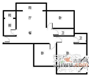 伊萨卡国际城3室2厅2卫137㎡户型图