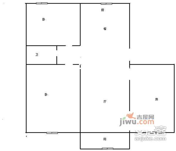 盛世嘉园3室1厅1卫119㎡户型图