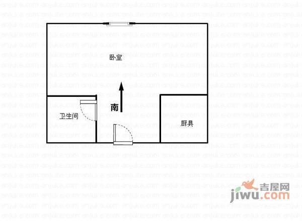 盛世嘉园1室0厅1卫44㎡户型图