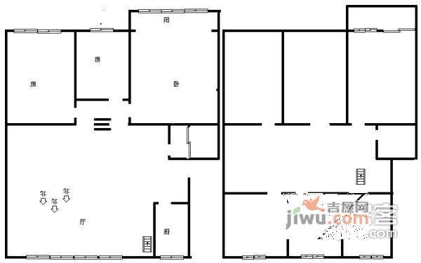 亲亲家园一期5室3厅3卫250㎡户型图