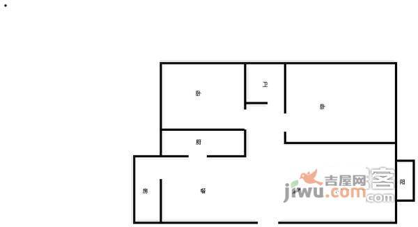 爵士风情雅兰苑2室2厅1卫95㎡户型图