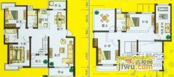 爵士风情雅兰苑5室2厅2卫210㎡户型图