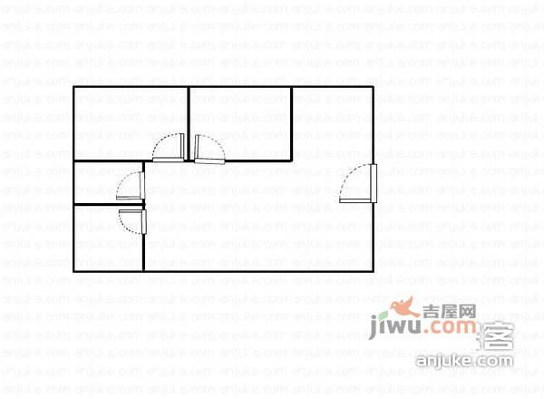 闲林山水丹枫苑1室1厅1卫68㎡户型图