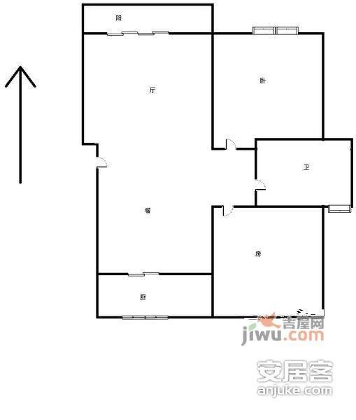 闲林山水丹枫苑2室2厅1卫110㎡户型图