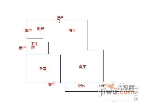 闲林山水丹枫苑1室1厅1卫68㎡户型图