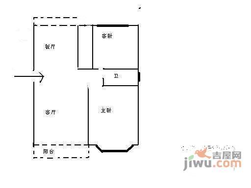 闲林山水丹枫苑2室2厅1卫110㎡户型图