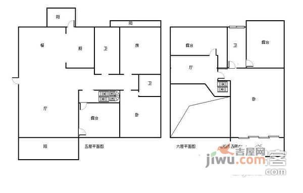 闲林山水丹枫苑5室2厅2卫242㎡户型图