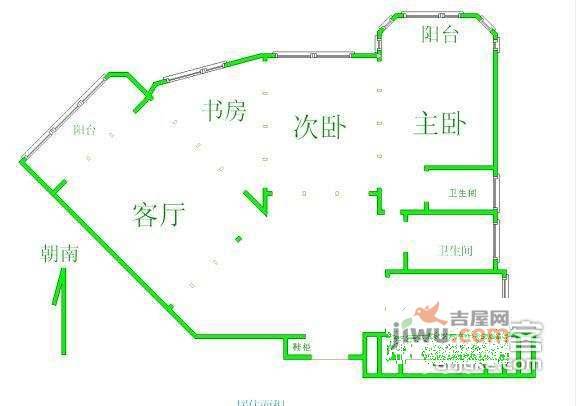 山水人家诗家谷3室2厅2卫127㎡户型图