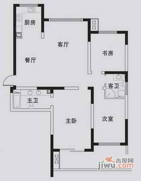 山水人家诗家谷4室2厅2卫167㎡户型图