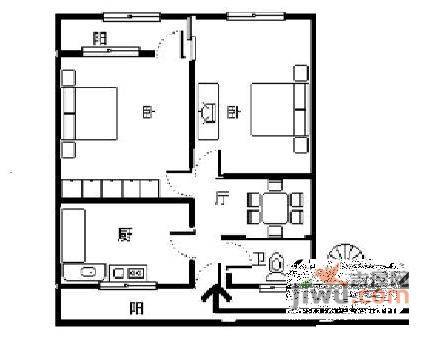 柳营新村2室1厅1卫户型图