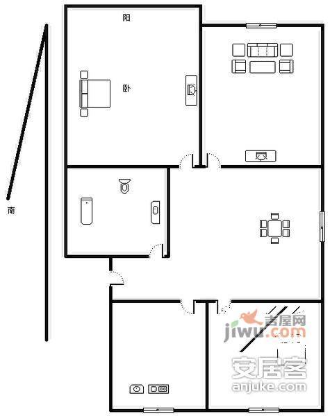 近江新村3室1厅1卫户型图