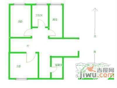 德雅花园2室1厅1卫户型图