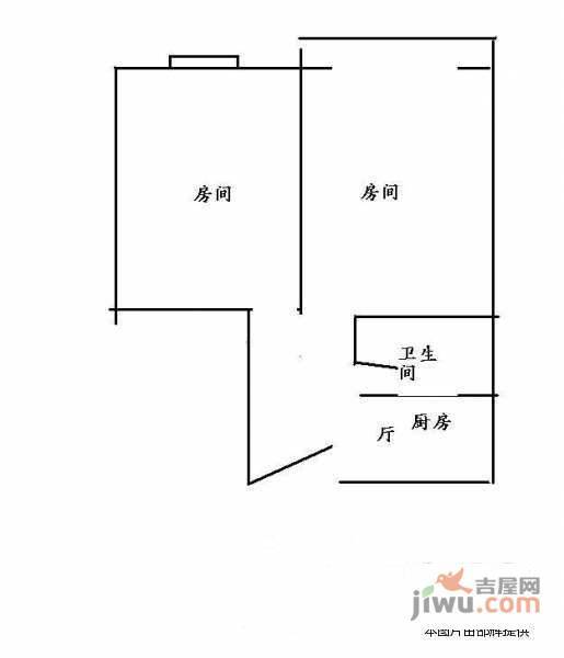 莫干新村2室1厅1卫72㎡户型图