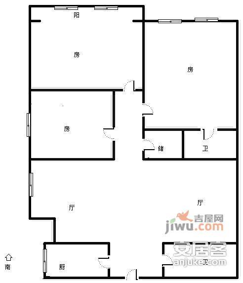 平安居3室2厅2卫146㎡户型图