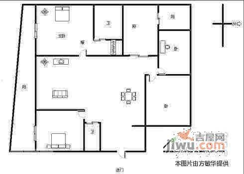 新白马公寓4室2厅2卫177㎡户型图