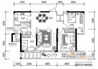 金基晓庐3室2厅1卫137㎡户型图