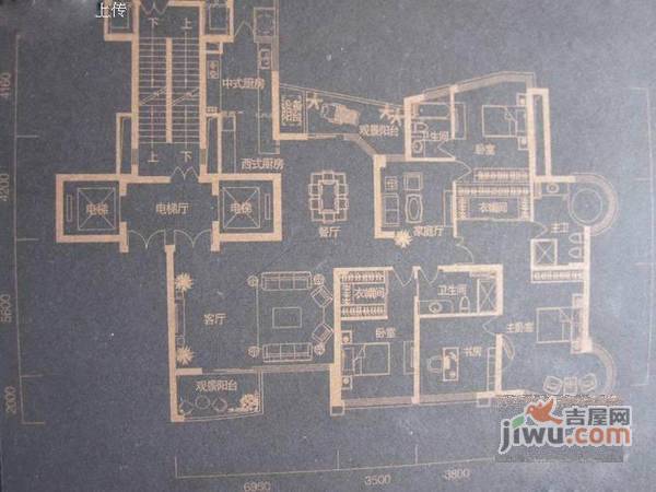 金基晓庐5室3厅3卫349㎡户型图