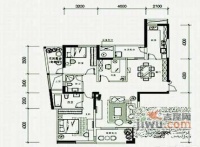 金基晓庐2室1厅1卫101㎡户型图