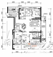 金基晓庐4室2厅2卫200㎡户型图